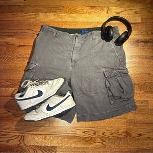 Grey and black OP (Ocean Pacific) cargo shorts